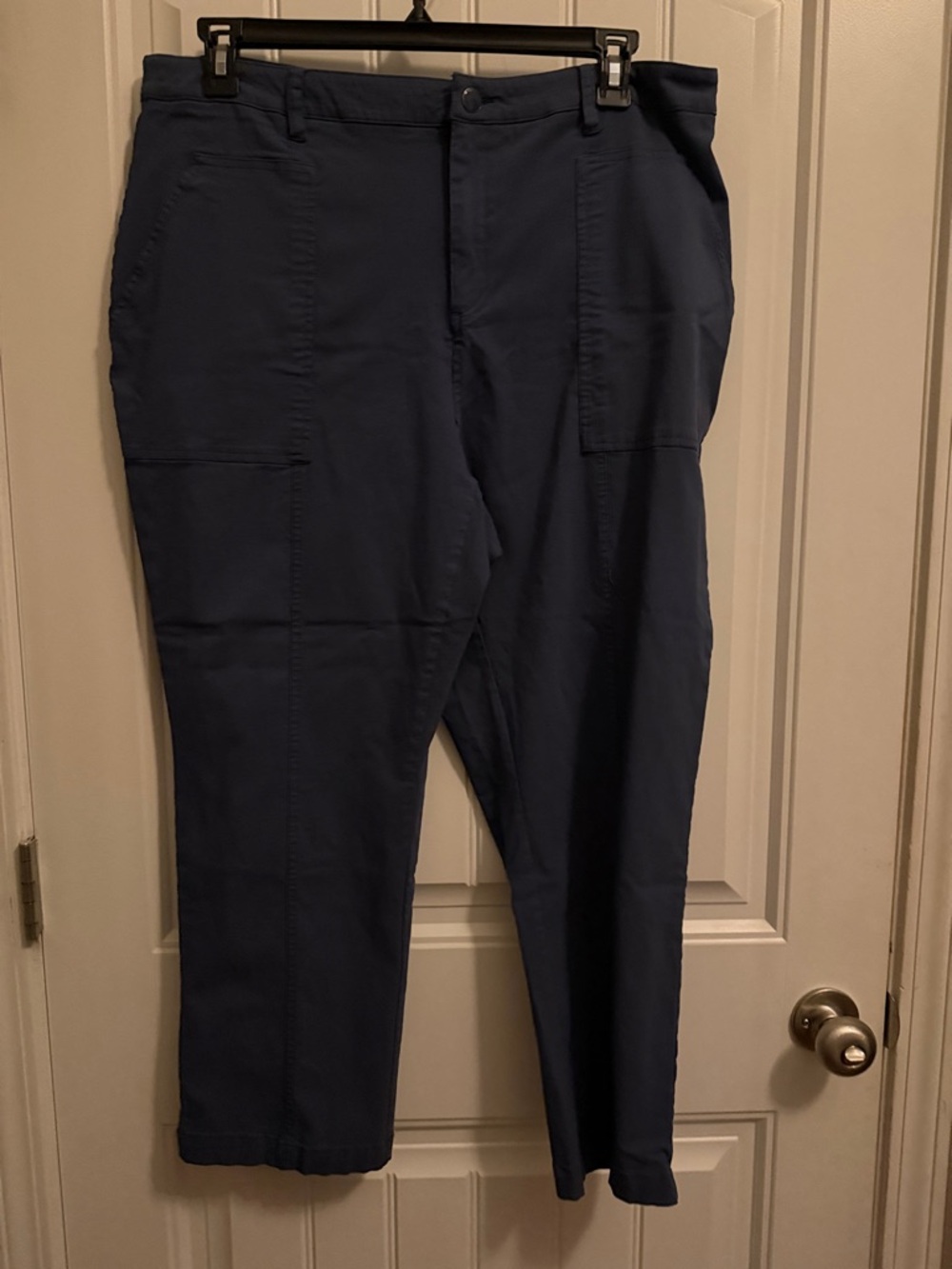 Cato Navy Blue Straight-Leg Utility Trousers